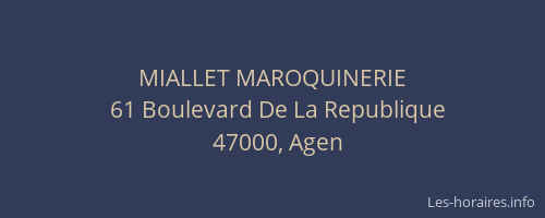 MIALLET MAROQUINERIE