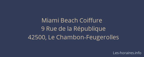 Miami Beach Coiffure