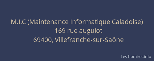 M.I.C (Maintenance Informatique Caladoise)