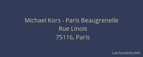 Michael Kors - Paris Beaugrenelle