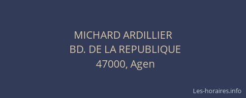 MICHARD ARDILLIER