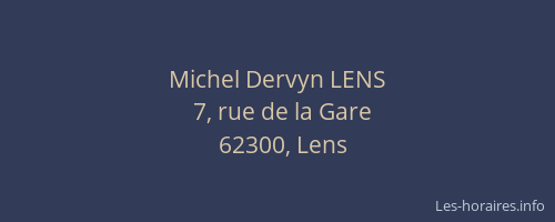 Michel Dervyn LENS