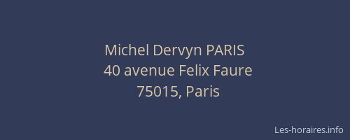Michel Dervyn PARIS