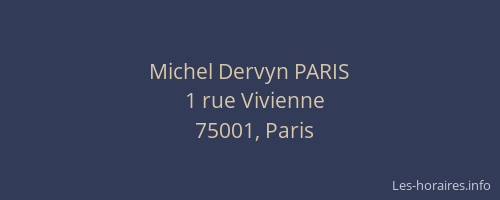 Michel Dervyn PARIS