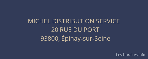 MICHEL DISTRIBUTION SERVICE