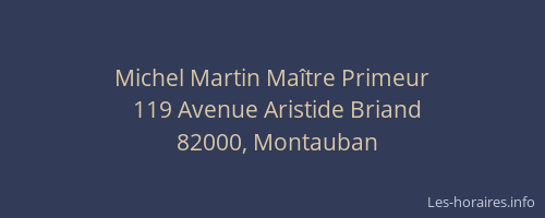 Michel Martin Maître Primeur