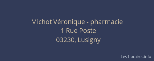 Michot Véronique - pharmacie