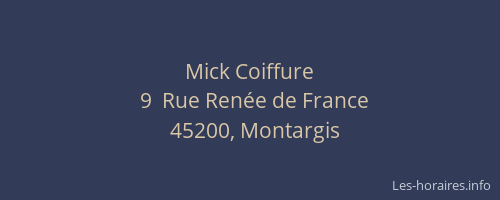Mick Coiffure