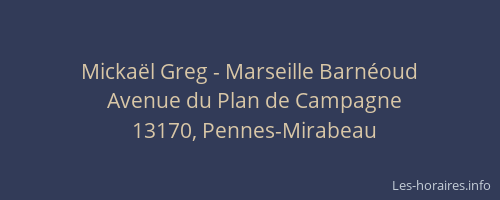 Mickaël Greg - Marseille Barnéoud