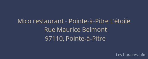Mico restaurant - Pointe-&agrave;-Pitre L'&eacute;toile