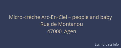 Micro-crèche Arc-En-Ciel – people and baby