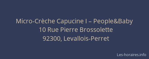 Micro-Crèche Capucine I – People&Baby