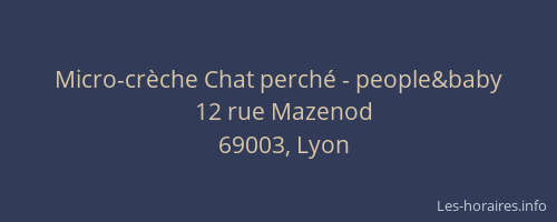 Micro-crèche Chat perché - people&baby