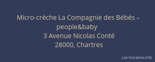 Micro-crèche La Compagnie des Bébés – people&baby