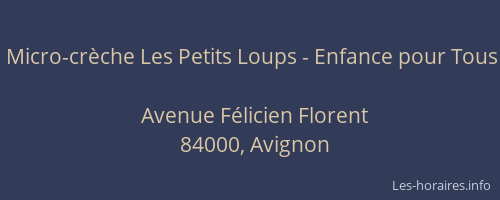 Micro-crèche Les Petits Loups - Enfance pour Tous