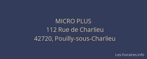 MICRO PLUS