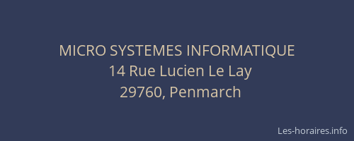 MICRO SYSTEMES INFORMATIQUE