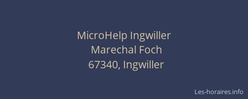 MicroHelp Ingwiller