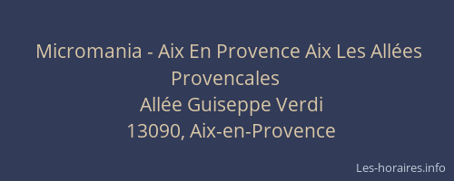 Micromania - Aix En Provence Aix Les Allées Provencales