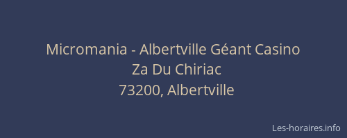 Micromania - Albertville Géant Casino