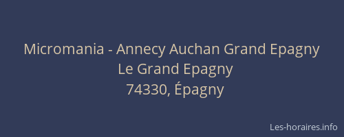 Micromania - Annecy Auchan Grand Epagny