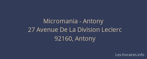 Micromania - Antony