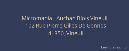 Micromania - Auchan Blois Vineuil