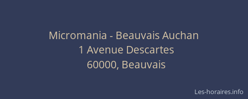 Micromania - Beauvais Auchan