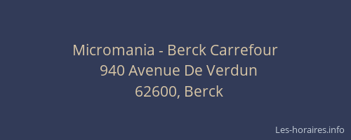 Micromania - Berck Carrefour