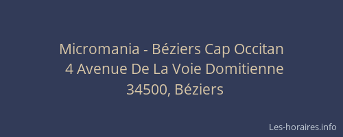 Micromania - Béziers Cap Occitan