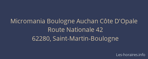 Micromania Boulogne Auchan C&ocirc;te D'Opale