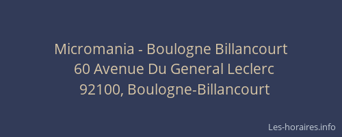 Micromania - Boulogne Billancourt