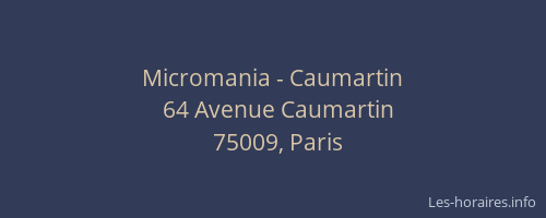 Micromania - Caumartin