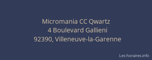 Micromania CC Qwartz
