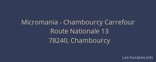 Micromania - Chambourcy Carrefour