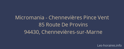 Micromania - Chennevi&egrave;res Pince Vent