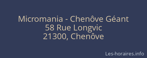 Micromania - Chenôve Géant