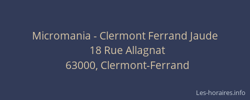 Micromania - Clermont Ferrand Jaude