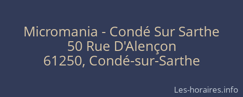 Micromania - Condé Sur Sarthe