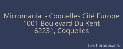 Micromania  - Coquelles Cité Europe