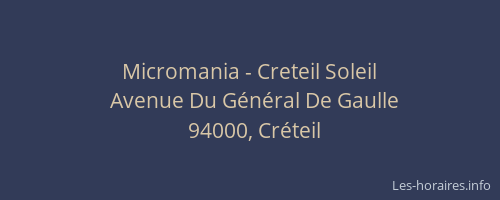 Micromania - Creteil Soleil