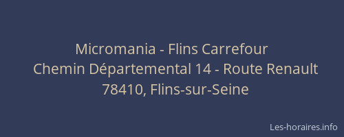Micromania - Flins Carrefour