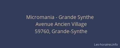 Micromania - Grande Synthe