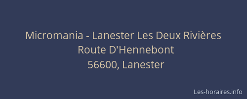 Micromania - Lanester Les Deux Rivi&egrave;res