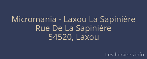 Micromania - Laxou La Sapinière