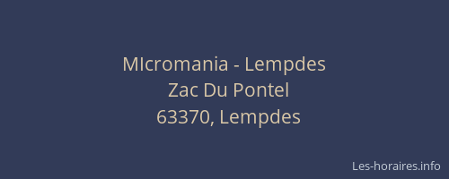 MIcromania - Lempdes