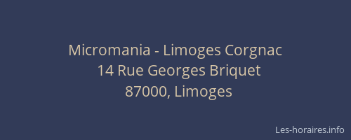 Micromania - Limoges Corgnac