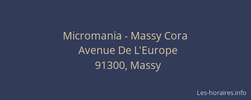 Micromania - Massy Cora