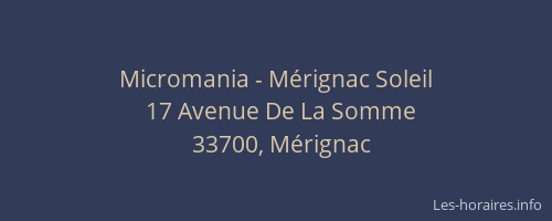Micromania - Mérignac Soleil