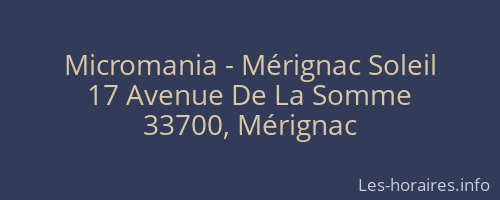 Micromania - Mérignac Soleil